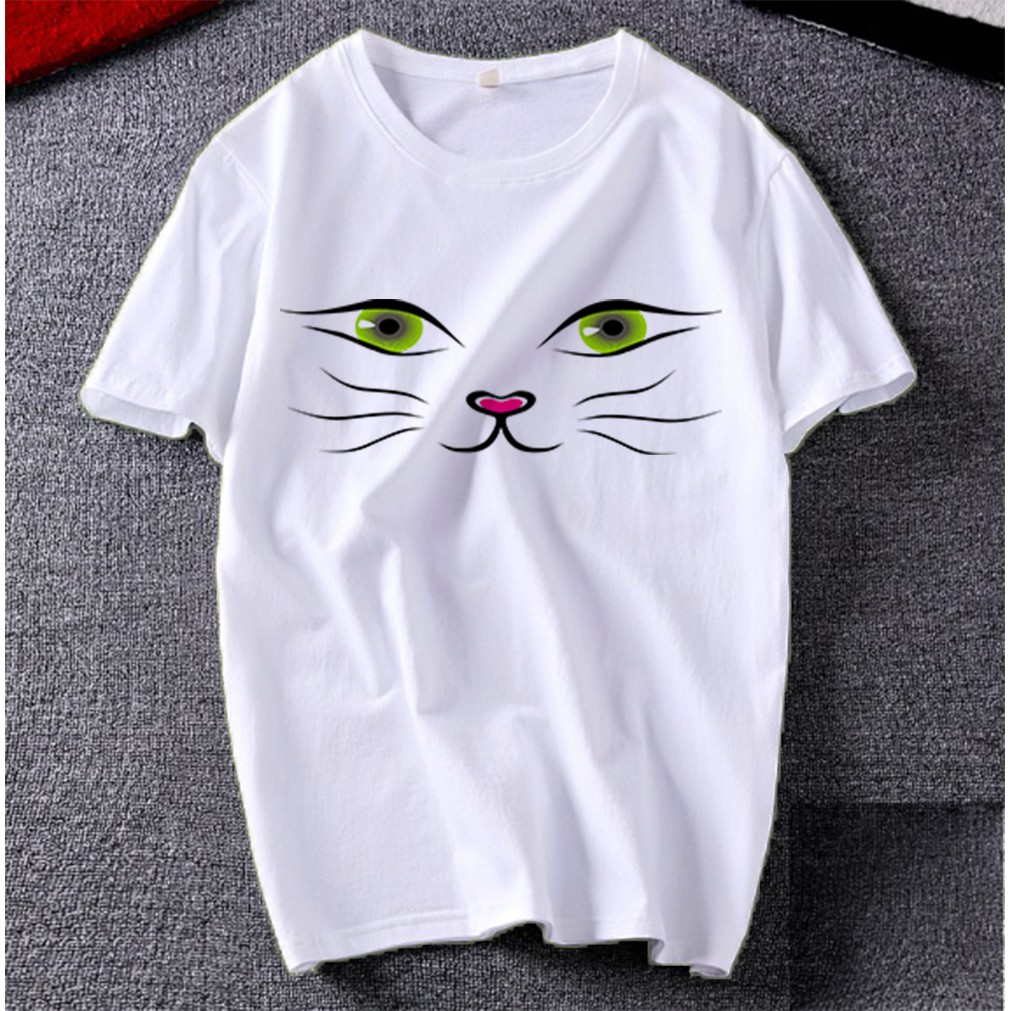 Áo thun Cotton Unisex - Mèo Ami - Mặt mèo kute