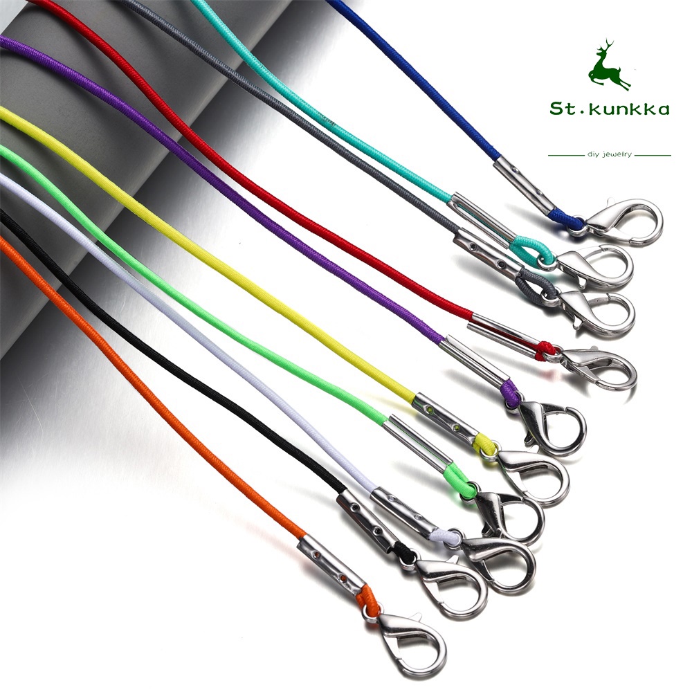 Dây đeo giữ khẩu trang ST.KUNKKA polyester co giãn khóa cài tôm hùm nhiều màu sắc tùy chọn 72cm chống mất cho học sinh