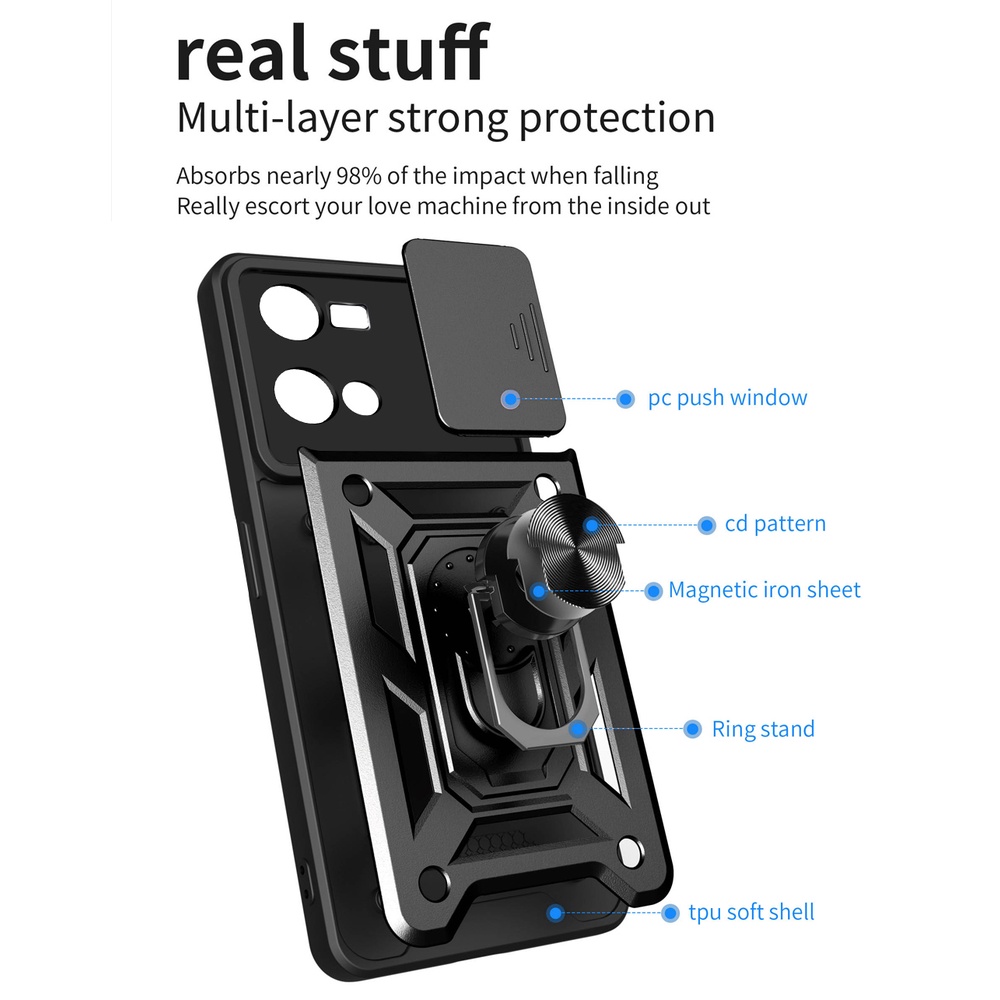 Ốp Điện Thoại Chống Sốc Có Giá Đỡ Từ Tính Cho OPPO Reno 8 4G 8Z Reno8 Pro Reno7 Z 8Z 7Z 7 4G 5G