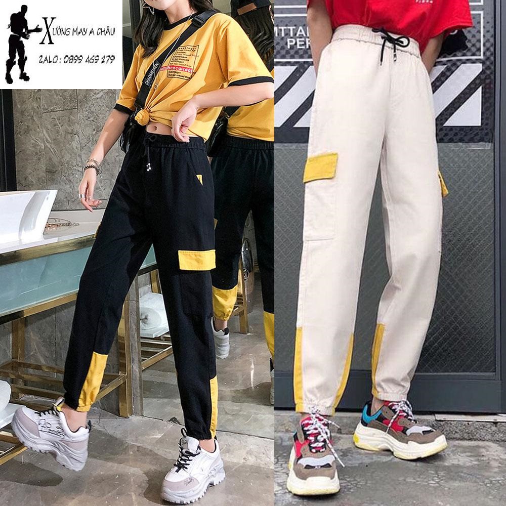 Quần jogger túi hộp chất kaki A136