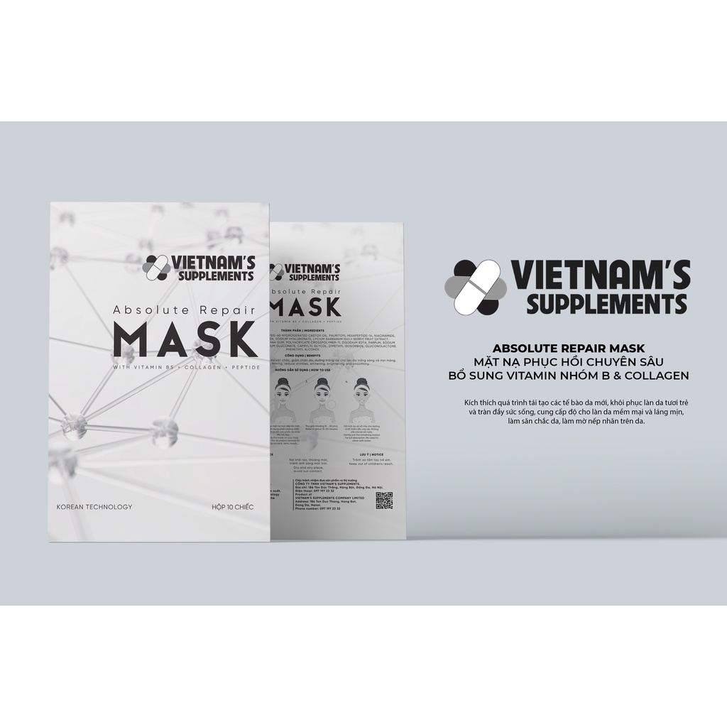 Absolute Repair Mask VN Supplements ( Hộp 10 miếng )