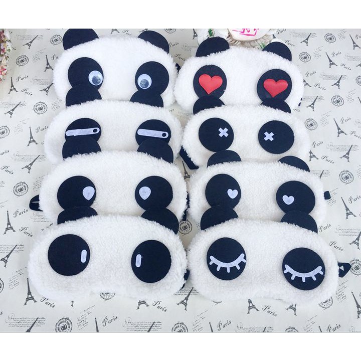 Mặt Nạ Che Mắt Ngủ Panda Dễ Thương - Miếng Che Mắt Khi Ngủ Bằng Lông Cute