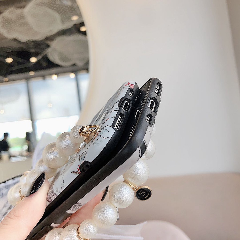 Ốp lưng TPU mềm chống rơi phối chuỗi hạt cho iPhone 7 8 iPhone8 8 plus XR X XS MAX 11 pro 11pro 12 12pro 12 pro max | BigBuy360 - bigbuy360.vn