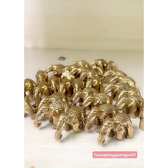 Tượng voi đồng mini may mắn
