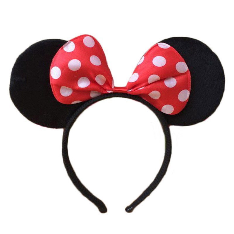 Băng đô cài tóc hình tai chuột Mickey và Minnie dễ thương cho bé