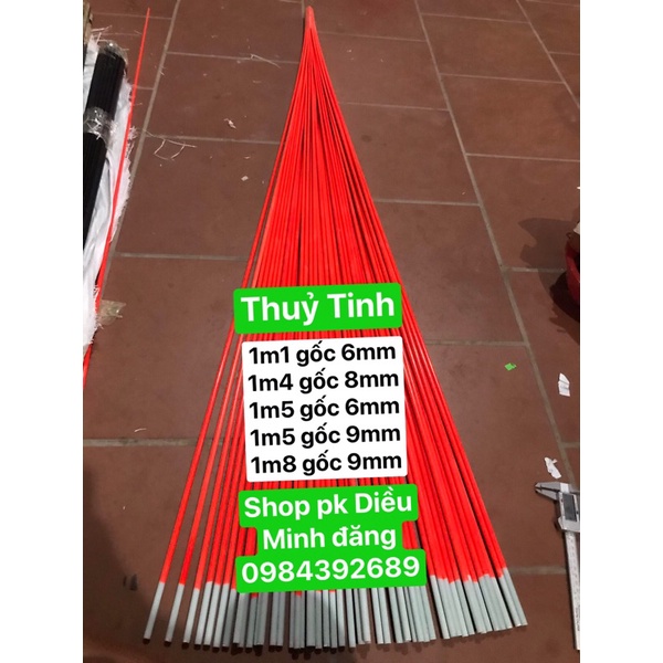 Ngọn thuỷ tinh làm diều & cần câu- làm đuôi - độ nan