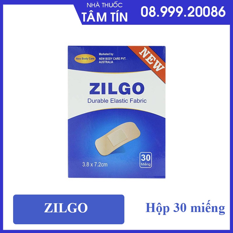 Băng cá nhân ZILGO hộp 30 miếng