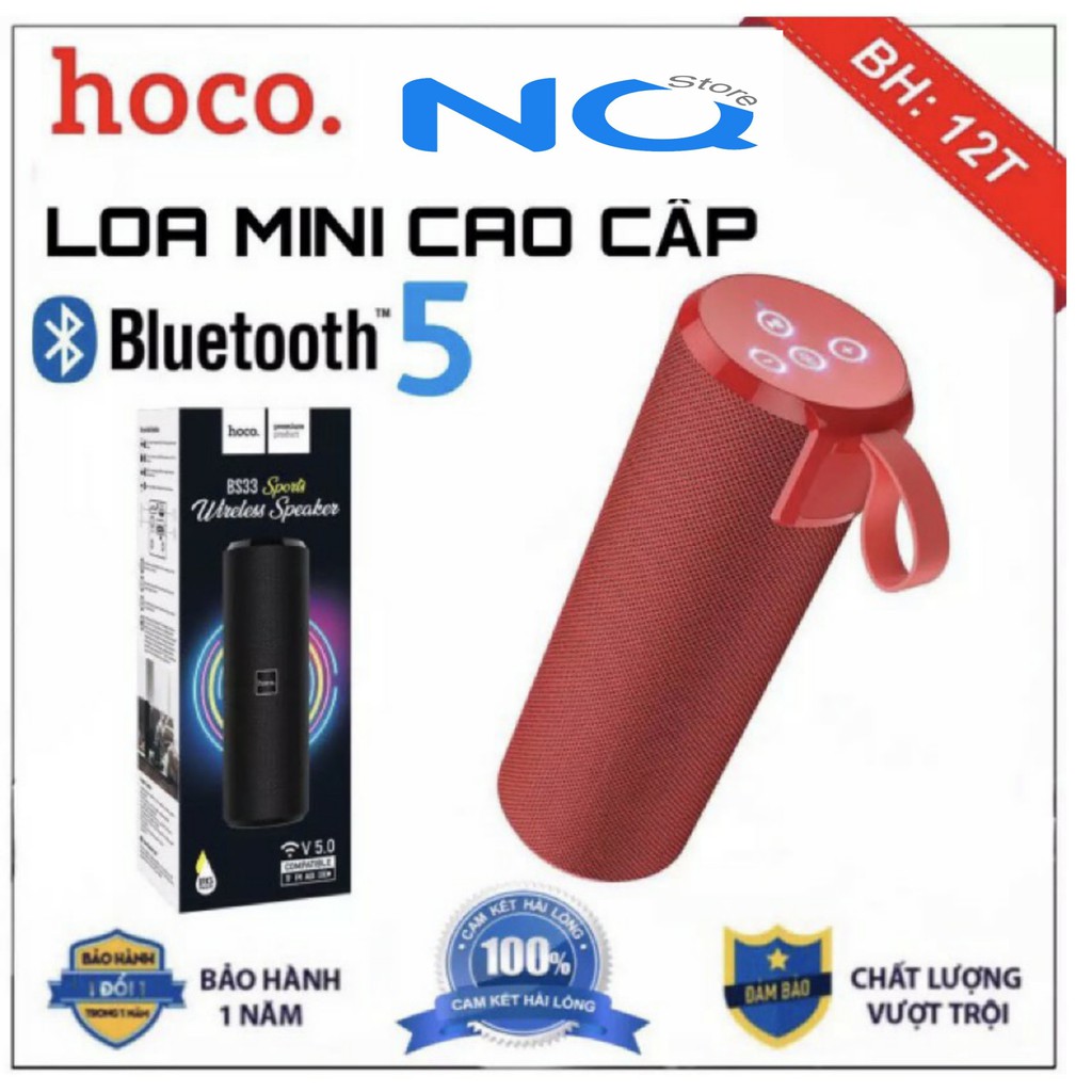 Loa bluetooth chống nước hoco BS33 - loa nghe nhạc di động cầm tay âm thanh siêu chuẩn