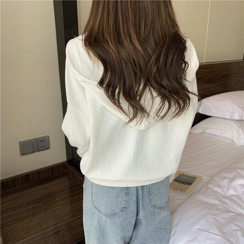 Áo khoác hoodie SUXI tay dài thời trang đơn giản cho nữ