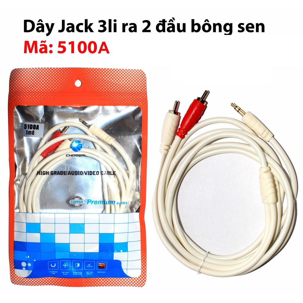 DÂY 10 MÉT - CÁP 3.5 LY RA 2 BÔNG SEN 5100A