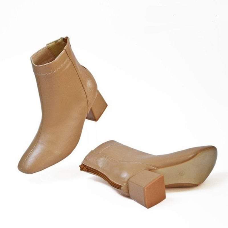 Bốt da size 37 màu Nude hồng