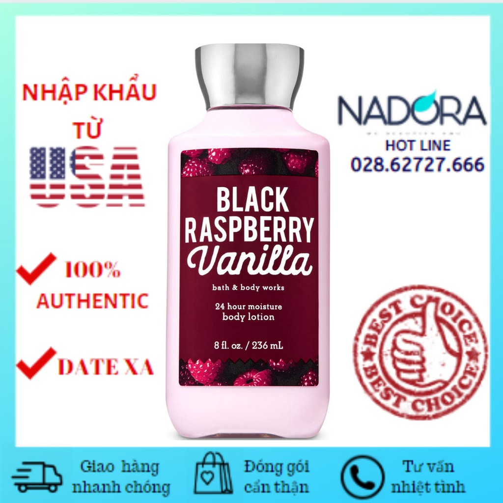 Sữa Dưỡng Thể Toàn Thân Bath and Body Works - Black Raspberry Vanilla (236ml)