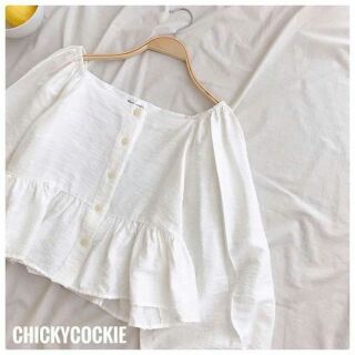 🌸 BabyDoll Trắng Tay Phồng 🌸