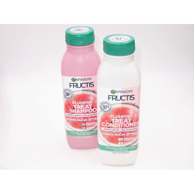 DẦU GỘI, XẢ GARNIER FRUCTIS PLUMPING TREAT MÙI DƯA HẤU