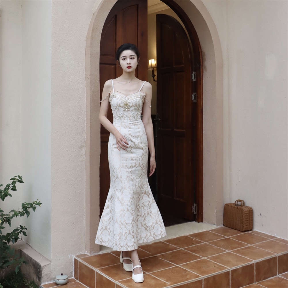 Đầm Hở Lưng Phong Cách Pháp Cổ Điển Thời Trang Cho Nữ