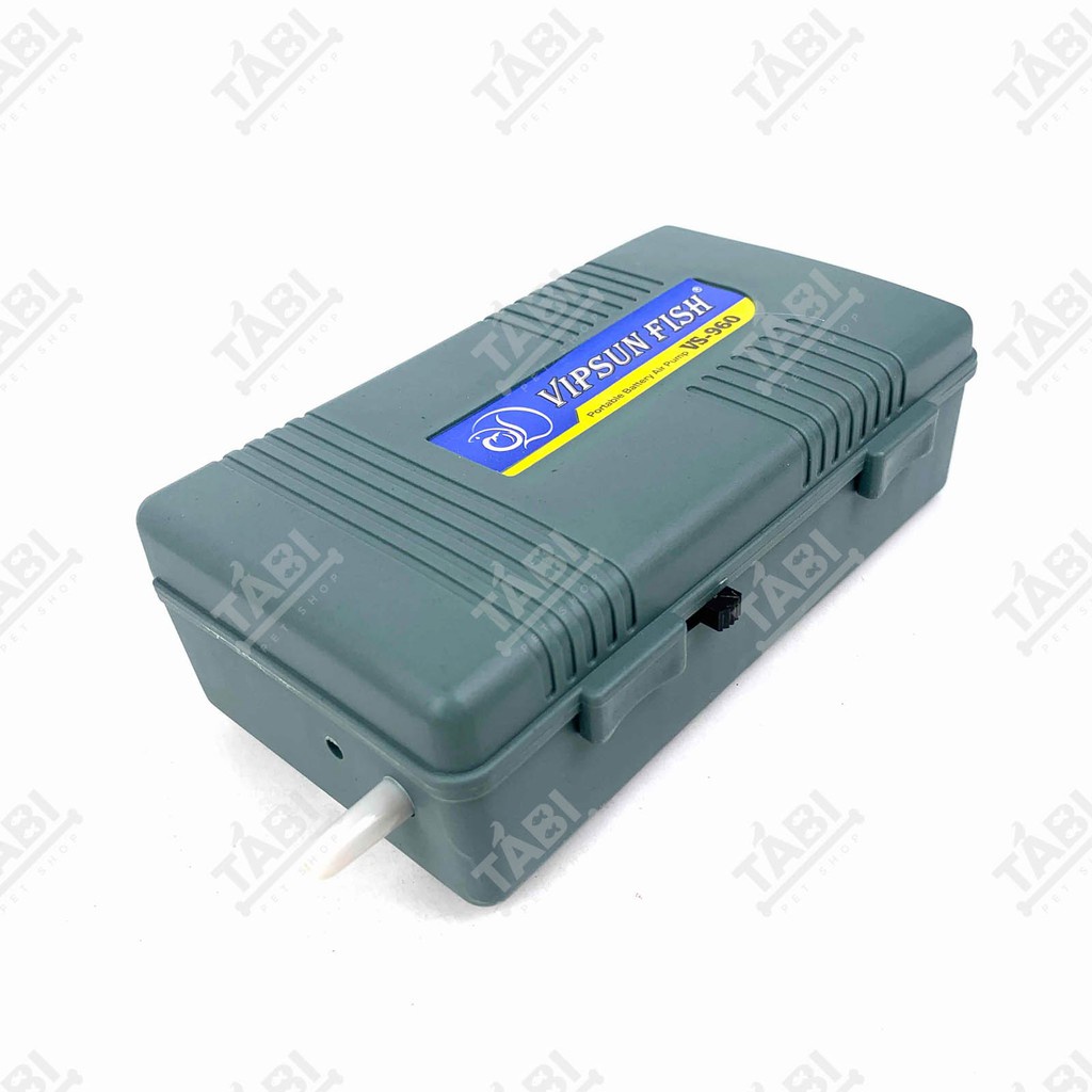Máy Sủi Khí Oxy 1 Vòi VS960 Chạy Pin Đại -Máy Sục Khí Oxi Cho Hồ Cá, Bể Cá Cao Cấp