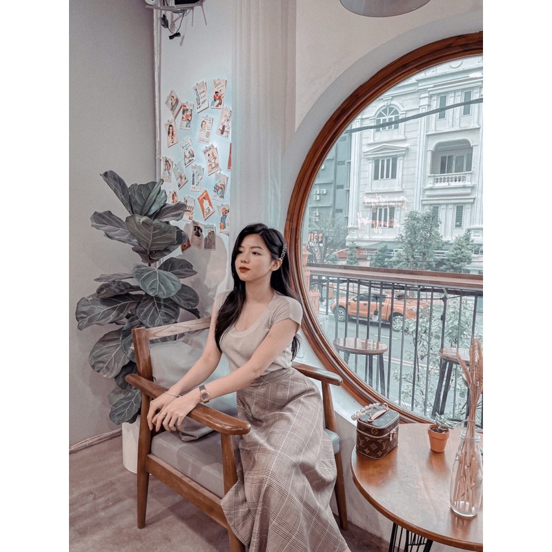 ( Ảnh thật ) Cv0424 Chân váy kẻ dáng dài | BigBuy360 - bigbuy360.vn