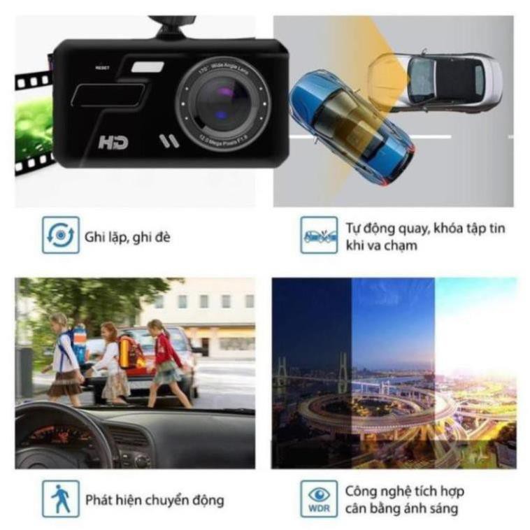 Camera hành trình xe ô tô Ống kính kép 4 inch Car DVR 1080P TẶNG THẺ 32G (BH 6 THÁNG) – BMCar – BM60 💥FREE SHIP💥 | BigBuy360 - bigbuy360.vn