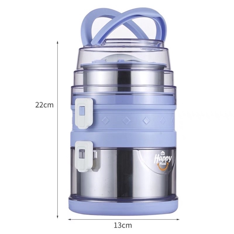 Cặp lồng Đựng Cơm Lõi Inox, Hộp Đựng Cơm Lõi Inox 3 Chống Tràn Đổ Giữ Nhiệt