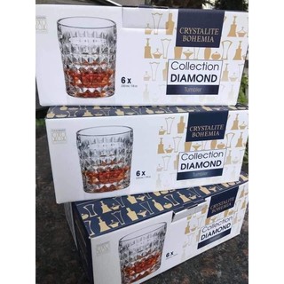Set 6 cốc Bohemia Diamond 230ml (Dòng kim cương- Đỉnh cao của pha lê cao cấp)