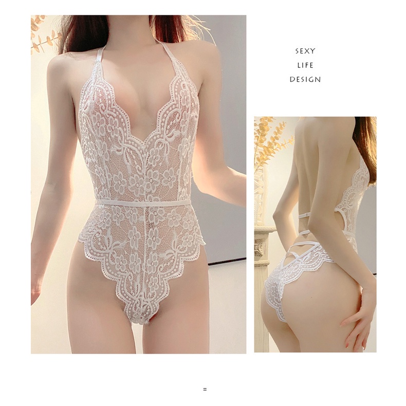 Đồ Ngủ Sexy Bodysuit 2 Dây Ren Họa Tiết Thêu Hoa Cổ Điển | BigBuy360 - bigbuy360.vn