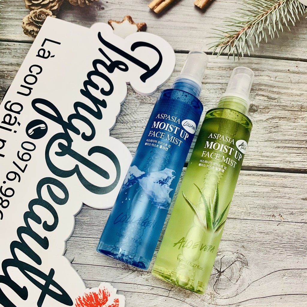 Xịt Khoáng Aspasia Moist Up Face Mist 150ml