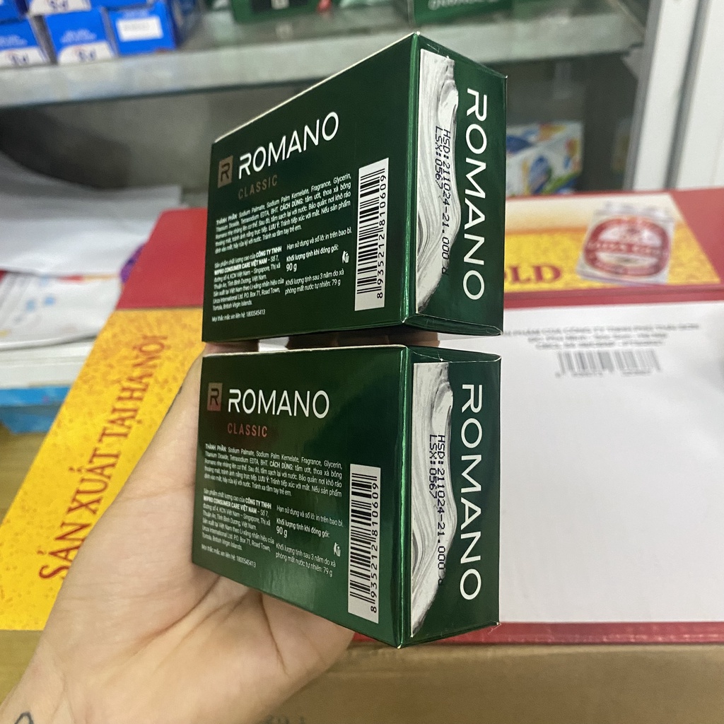 Bánh Xà bông tắm Romano Classic 90g Hương nước hoa cho Nam giới