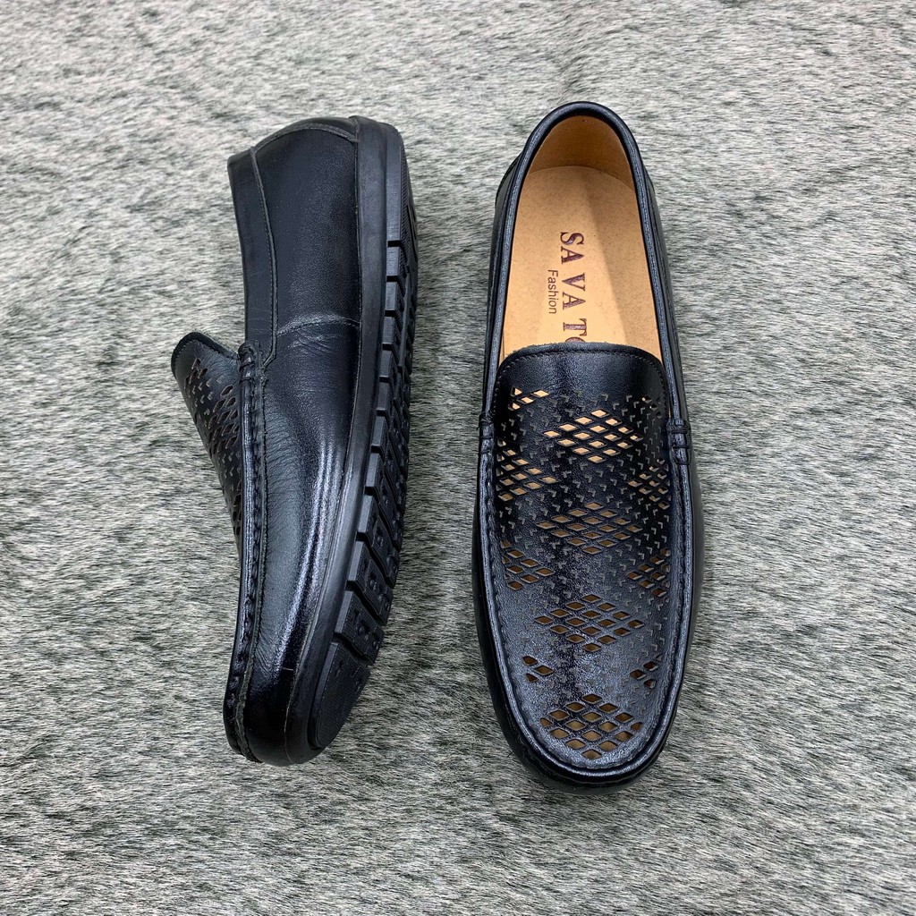 Giầy hè đục lỗ siêu thoáng da bò thật