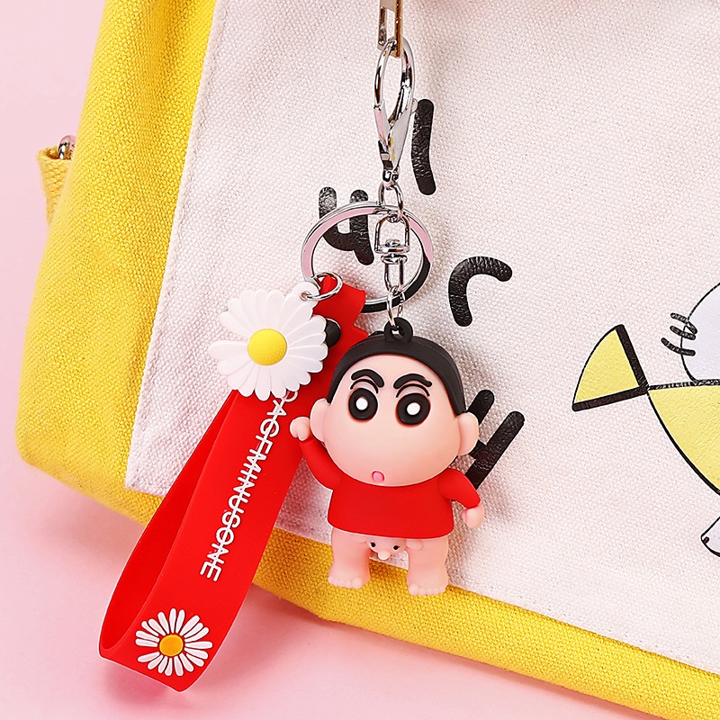 Móc Khóa Xe Hơi Hình Shin-Chan / Hoa Cúc Nhỏ Độc Đáo