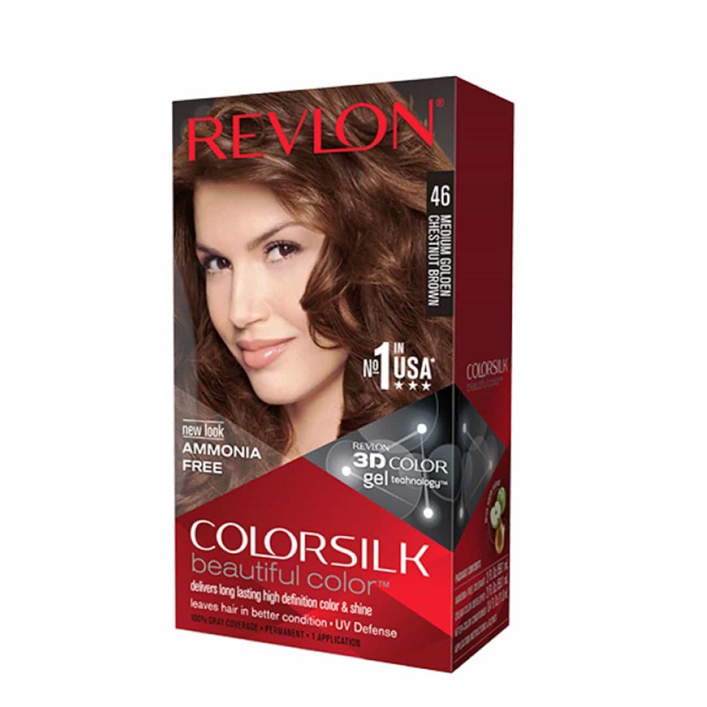 Thuốc Nhuộm Tóc Revlon Colorsilk Màu 46 Nâu Hạt Dẻ