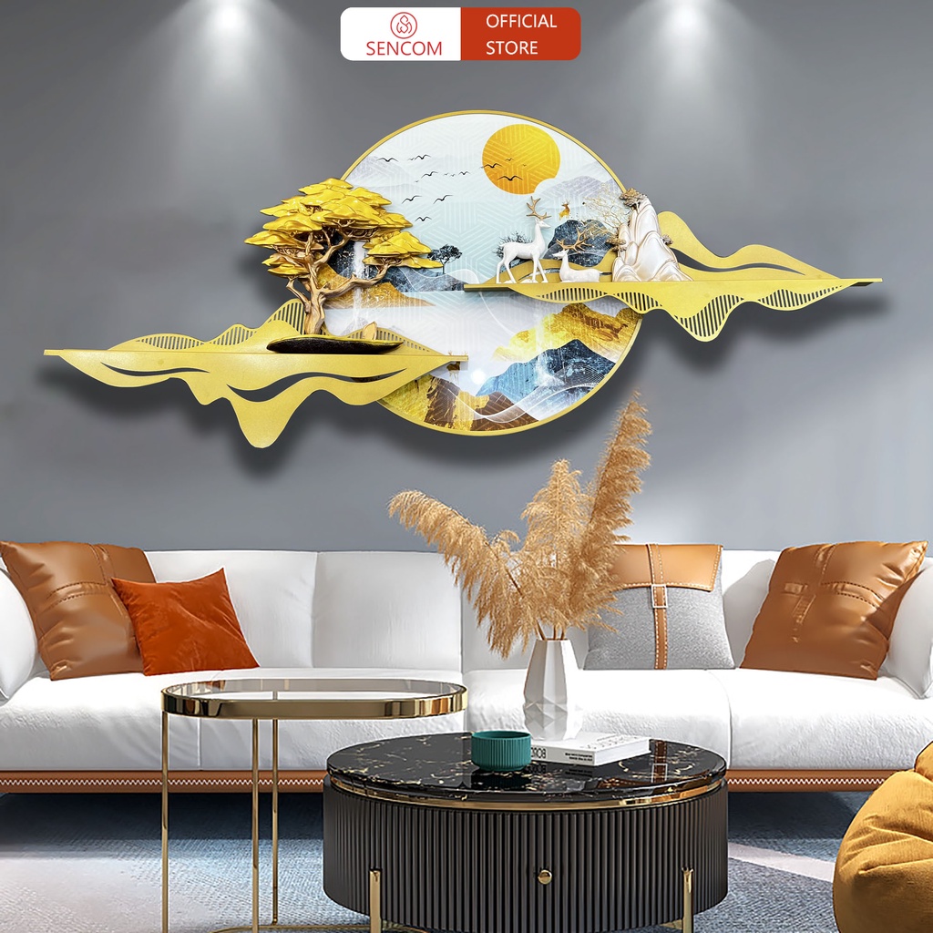 Phù điêu treo tường nghệ thuật SENCOM đồ vật decor trang trí nhà cửa mã PD0205