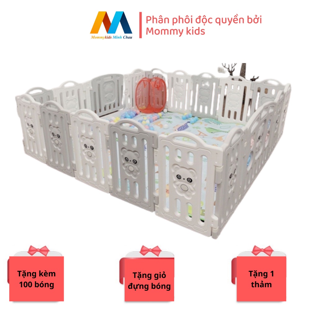 Bộ quây cũi nhựa LUCKMAN TẶNG THẢM 100 BÓNG Giúp bé có một không gian riêng để vui chơi,phát triển trí tưởng tượng