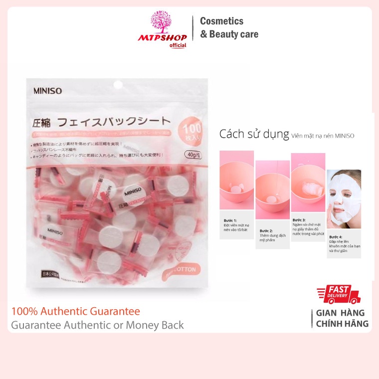 MẶT NẠ NÉN MINISO 100 viên