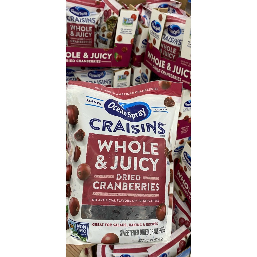 Nam Việt Quốc Khô, Cranberries Ocean Spray Craisin Hàng Nhập Mỹ 0,5KG - 1KG