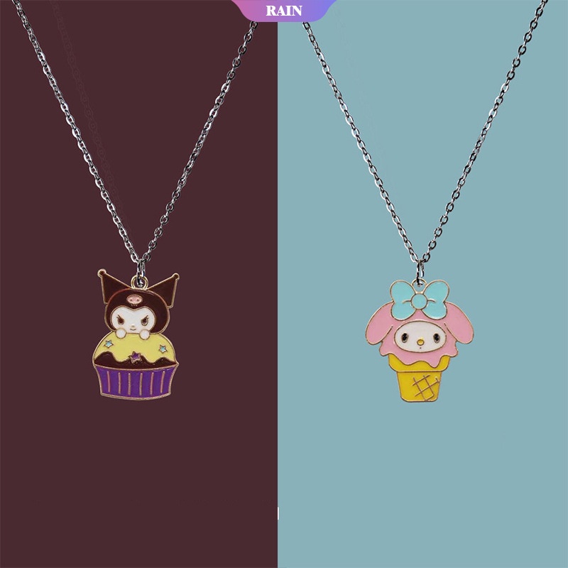 Vòng cổ Họa Tiết Hoạt Hình Sanrio Kuromi Melody Cinnamoroll Dành Cho Cặp Đôi