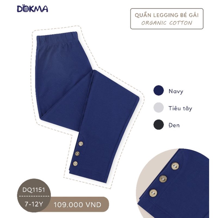 Quần legging bé gái Dokma 7-12Y DQ1151