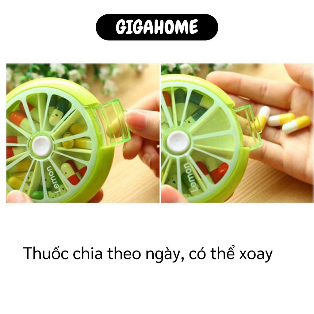 Hộp đựng thuốc 7 ngày GILA HOME học nhỏ bằng nhựa cao cấp với đường kính  9cm * cao 2,2cm