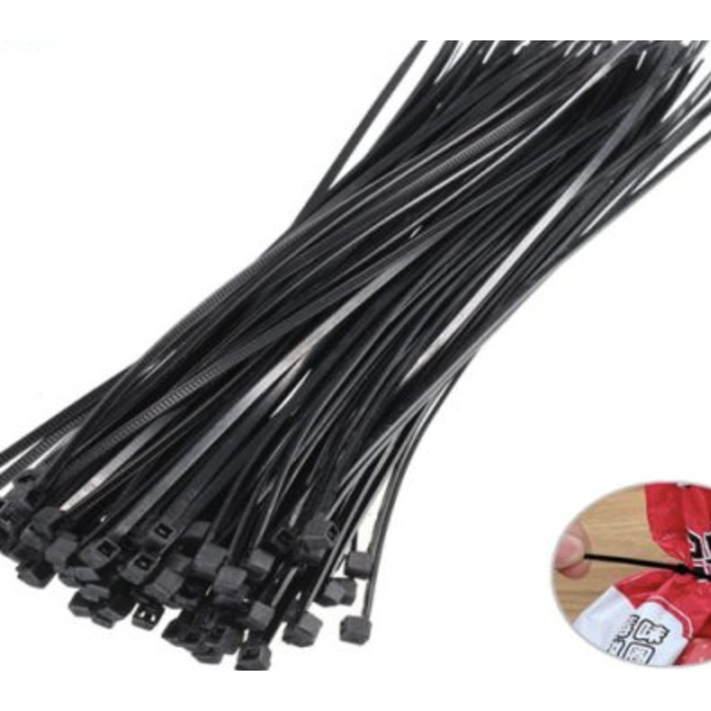 Túi 100 dây thít, dây rút, lạt nhựa 5mm x 250mm