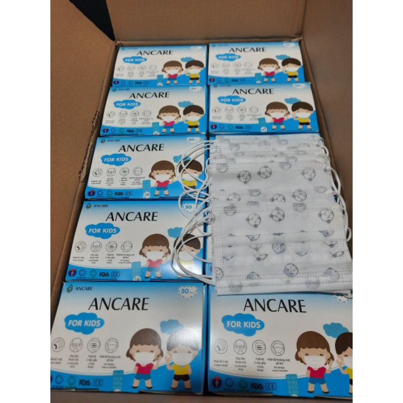 Khẩu trang y tế trẻ em ANCARE For Kids - hộp 50 cái