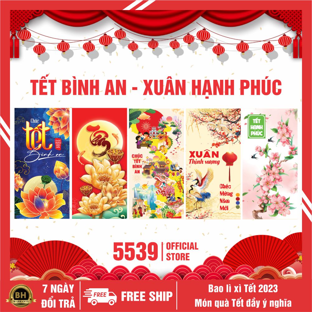 Bao lì xì 2023 ⚡️ Giá sỉ ⚡️ Combo 500 bao lì xì tết 2023 đẹp độc lạ nhiều mẫu lựa chọn 1 túi 10 cái 1 mẫu - Shop 5539