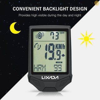 LT.D Cycling Wireless Computer with Heart Rate Sensor Multifunctional Rainproof Cycling Computer with Backlight LCD
