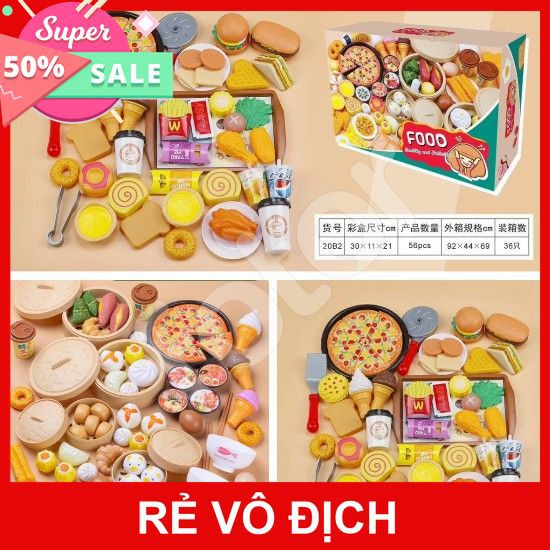 BỘ ĐỒ CHƠI LÀM BÁNH, NẤU ĂN 82 MÓN, 84 MÓN, 88 MÓN CHO BÉ [HCM]