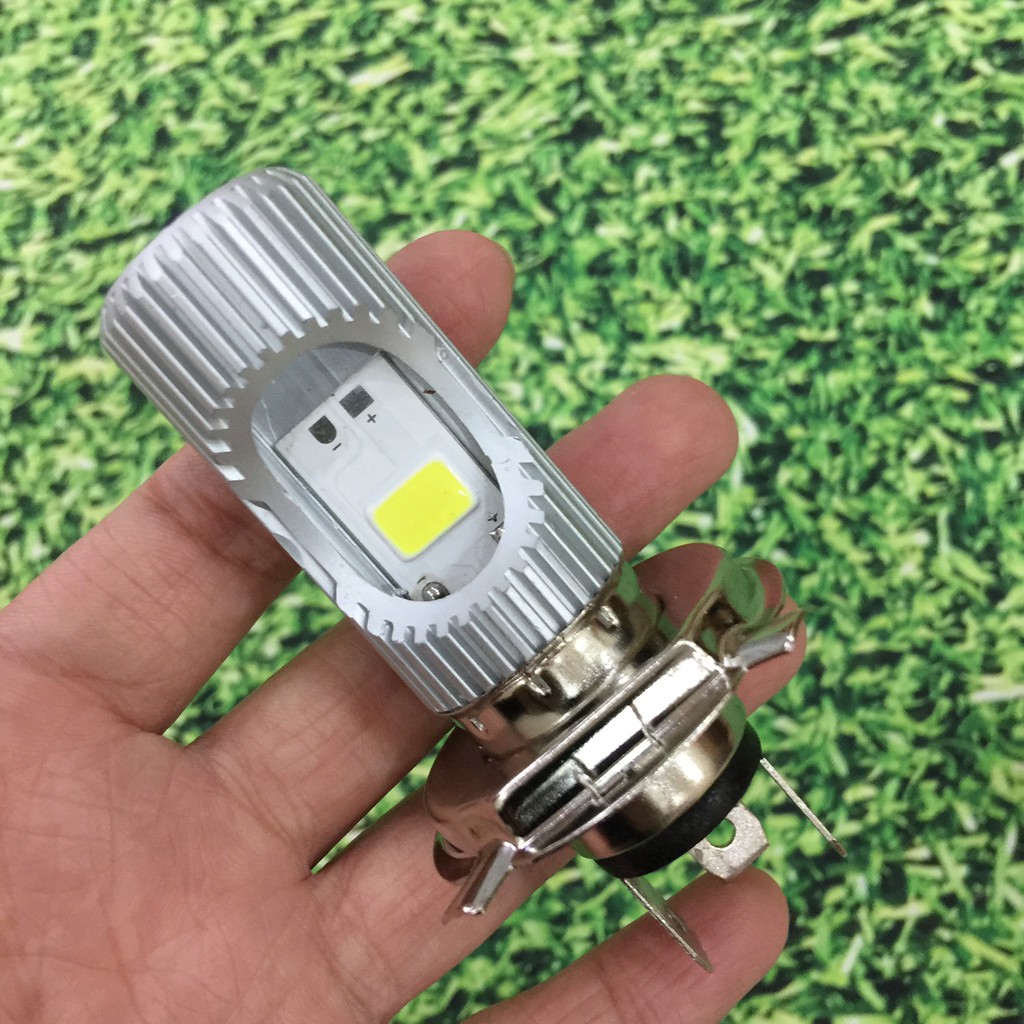 Đèn LED 2 tim (bản to) chân H4 siêu sáng cho xe máy A242