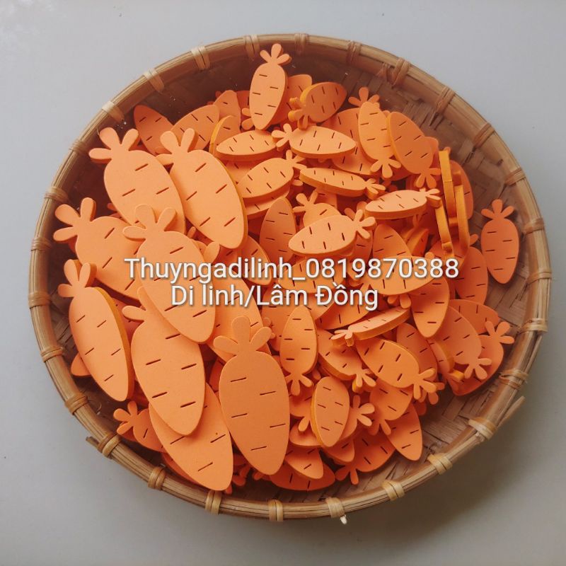 Lô tô toán hình củ cà rốt mút xốp 5ly học toán mầm non