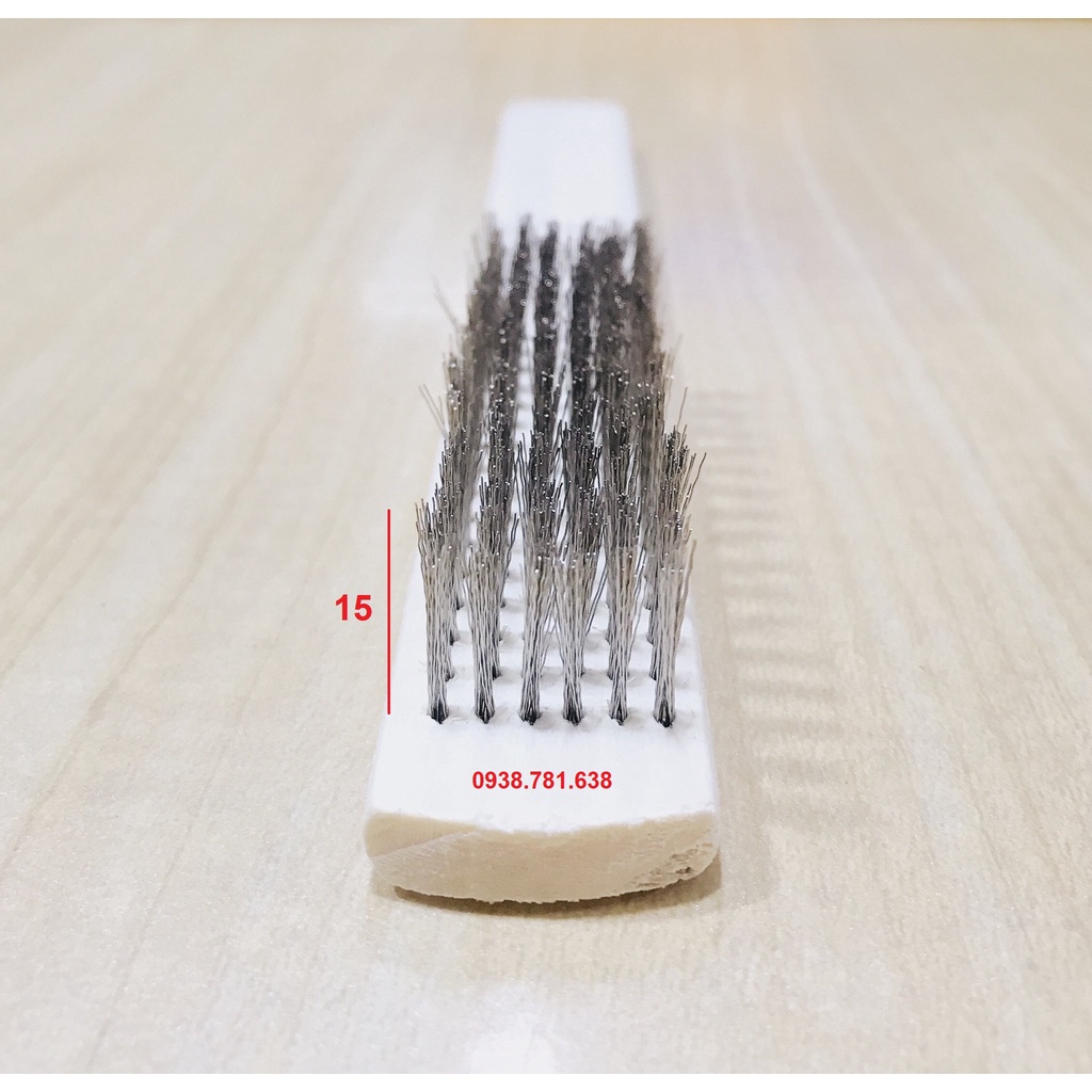 Bàn Chải Cán Gỗ Sợi Inox 616