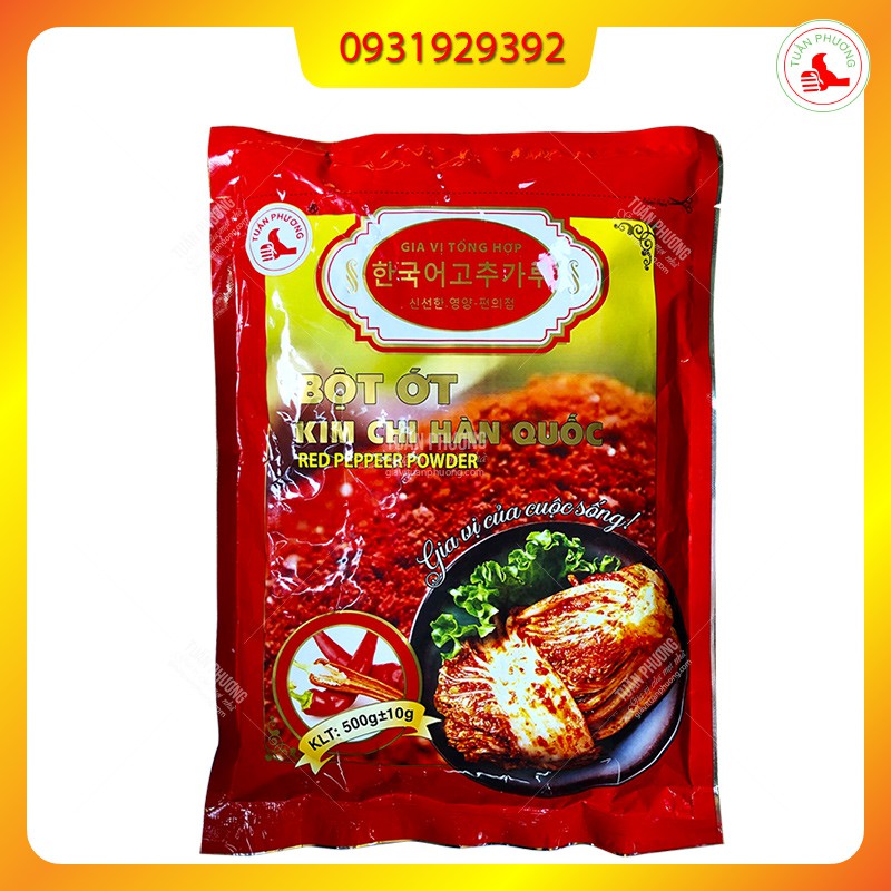 ỚT BỘT HÀN QUỐC 500g, làm kim chi