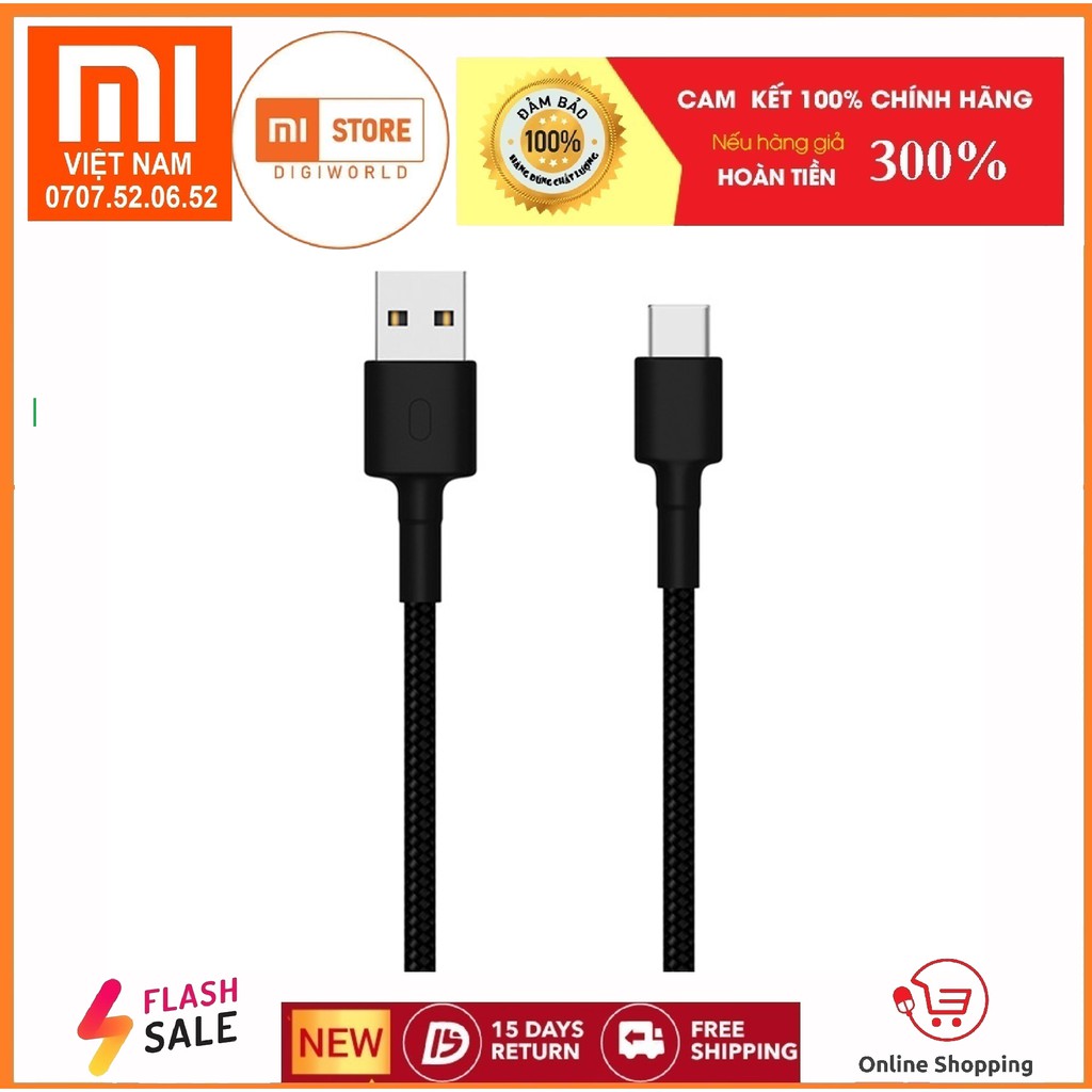 Cáp sạc Xiaomi Type C (100cm) chính hãng Xiaomi Phân phối bởi Công nghệ B2B