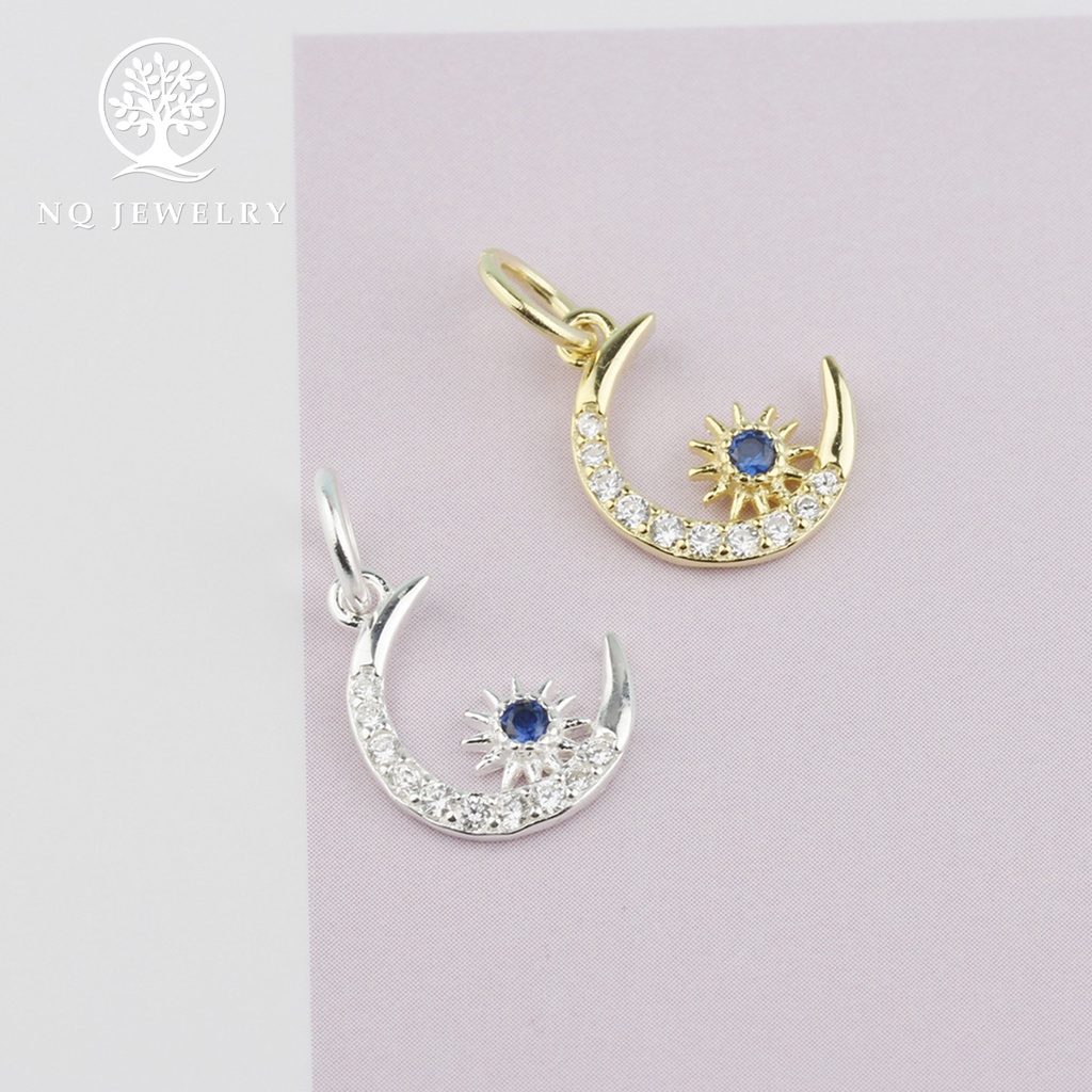 Charm bạc hình mặt trăng treo - NQ Jewelry