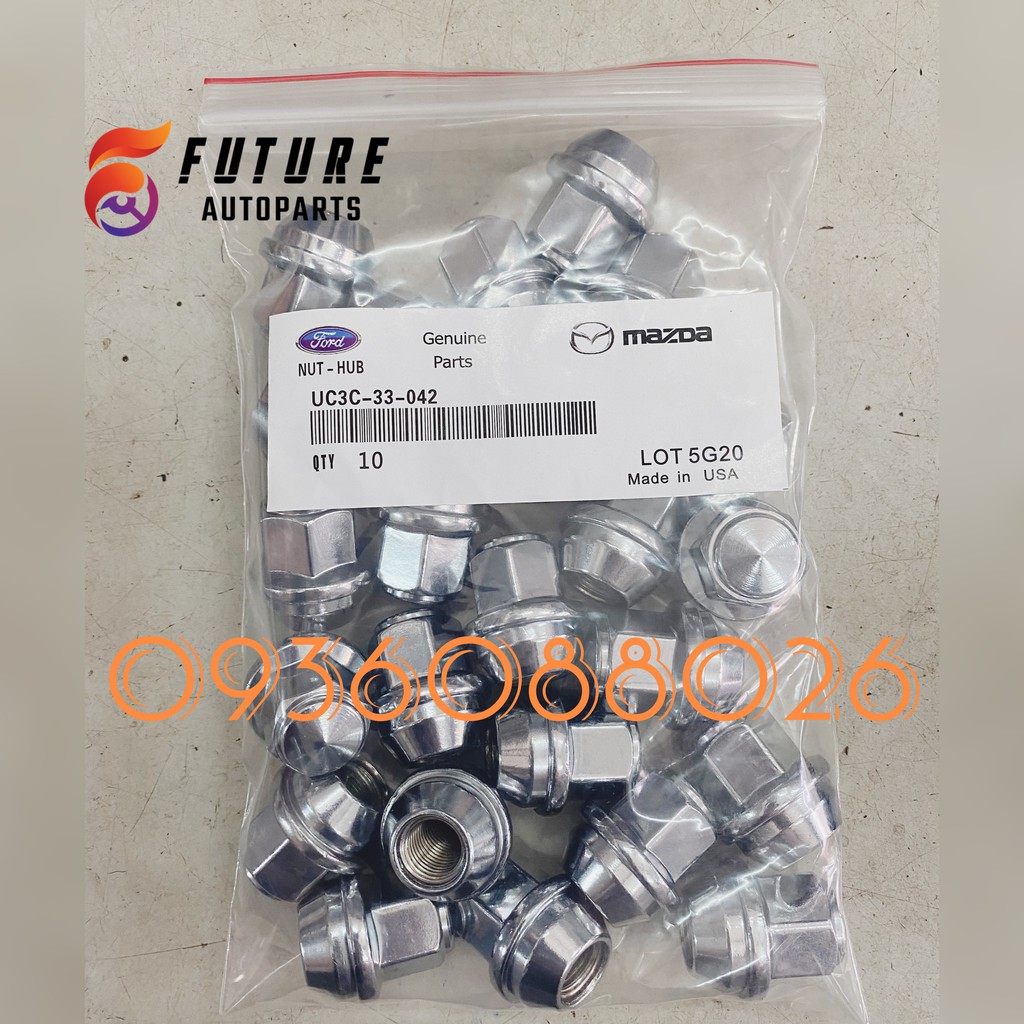 [Ford/Mazda] Ốc tắc kê, Ê cu bắt mâm lốp xe Ford, bán tải Ford Ranger, Mazda BT50 hàng đúc khối - Future Autoparts