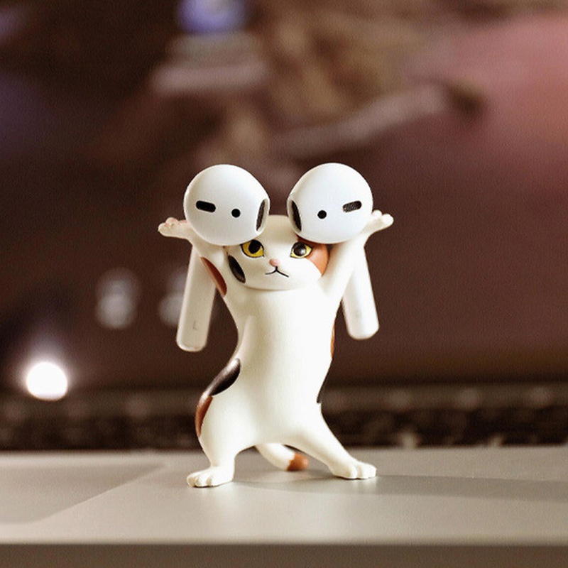 Giá Đỡ Tai Nghe Chụp Tai Hình Mèo Dễ Thương Cho Airpods 1 2 3